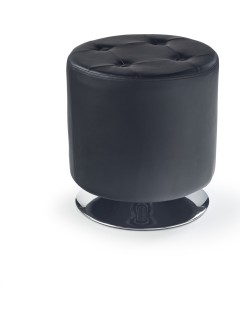 Pouf design noir H42 cm ABEL