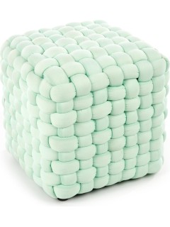 Pouf design vert H35 cm SAÚL
