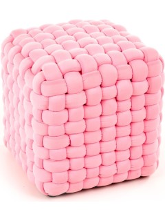 Pouf design rose H35 cm SAÚL