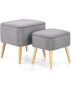 Pouf design gris H48/36 cm...
