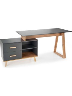 Bureau gris H78 cm BORJA XL