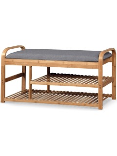 Banc avec 2 étagères en...