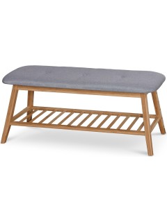 Banc avec étagère en bambou...