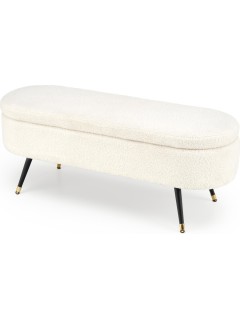 Banc design tissu beige et...