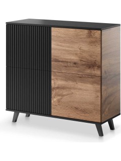 Commode design bois et noir...