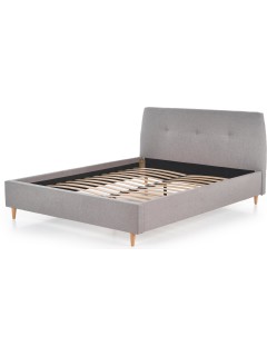 Lit double gris l160 cm...