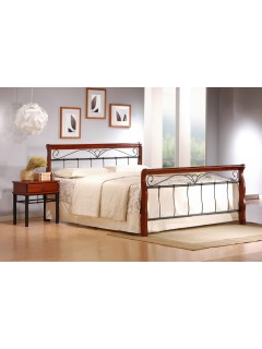 Lit double classique bois...