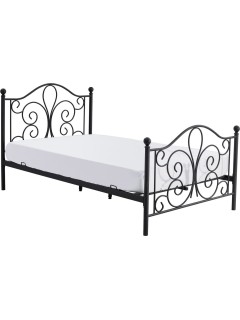 Lit simple métal noir l120...