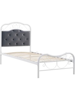 Lit simple métal blanc et...