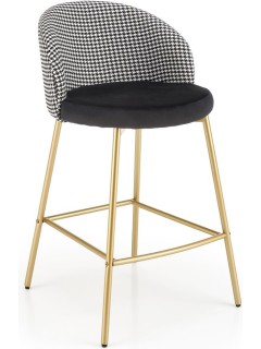 Tabouret de bar tissu noir...