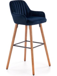 Tabouret de bar tissu bleu...
