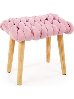 Tabouret cocooning rose H35...