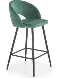 Tabouret de bar tissu vert...