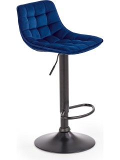 Tabouret de bar tissu bleu...