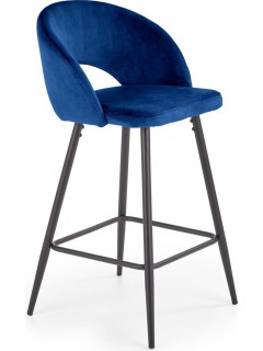 Tabouret de bar tissu bleu...