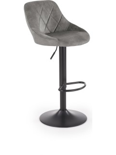 Tabouret de bar tissu gris...