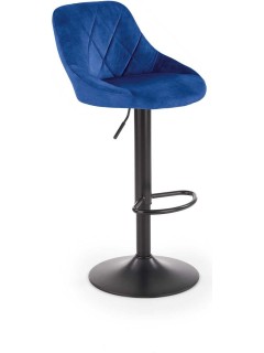 Tabouret de bar tissu bleu...