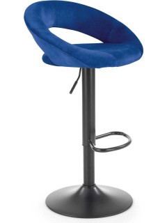 Tabouret de bar tissu bleu...
