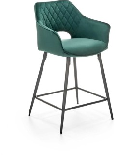 Tabouret de bar tissu vert...