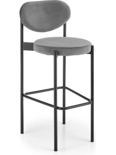 Tabouret de bar tissu gris...