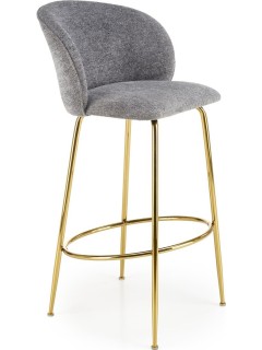 Tabouret de bar tissu gris...