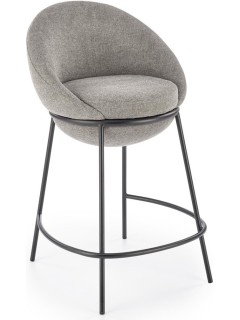 Tabouret de bar tissu gris...