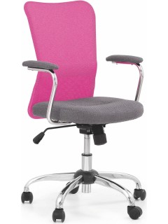 Chaise de bureau rose et...