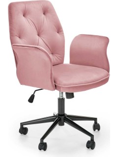 Chaise de bureau tissu rose...