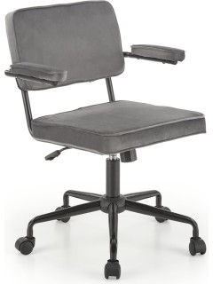 Chaise de bureau tissu gris...