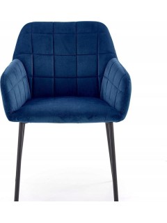 Chaise design bleu et pieds...
