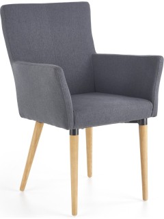 Chaise classique tissu gris...