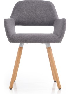 Chaise design en tissu gris...