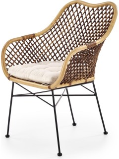 Chaise mat en métal marron...