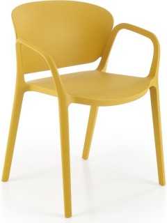 Chaise en plastique jaune...