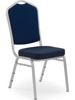 Chaise bleu et pieds argent...