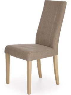 Chaise design tissu beige...