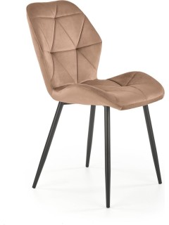 Chaise design tissu beige...