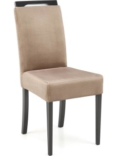 Chaise design tissu beige...