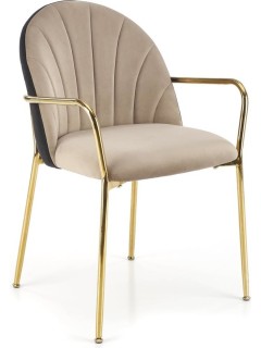 Chaise bicolore noir et...