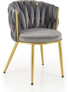 Chaise glamour velours gris...