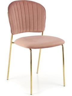 Chaise glamour velours rose...