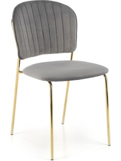 Chaise glamour velours gris...