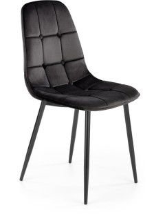 Chaise design tissu noir et...