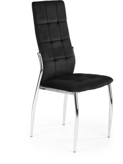 Chaise design tissu noir et...