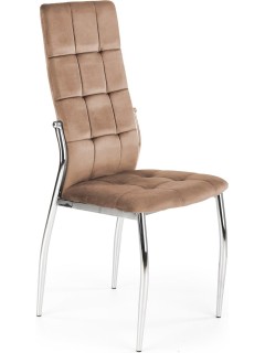 Chaise design tissu beige...