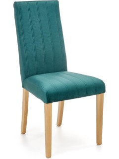 Chaise design tissu vert et...