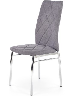 Chaise tissu gris et pieds...