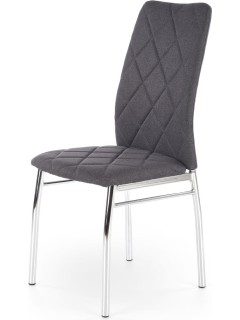 Chaise design tissu gris et...