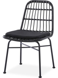 Chaise grise et pieds noir...