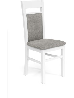 Chaise en tissu gris et...
